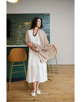 Jute Cream Hand Woven Soft Linen Silk Scarf