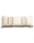 Kora White And Black Large Artisanal Handwoven Lumbar Pillow