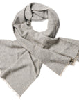 Limestone Gray Soft Cashmere Merino Handloom Scarf