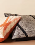 Arc Black Hand Crafted Shibori Print Mulberry Silk Pillow