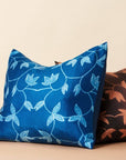 Folio Indigo Handcrafted Shibori Mulberry Silk Pillow Cover