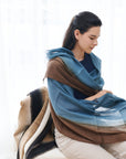 Mahogany Sky Soft Linen Silk Handloom Scarf