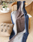 Moonstruck Blue Gray Handloom Handspun Merino Throw