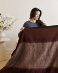 Handwoven Mink Brown Myrtle Drift Merino Throw