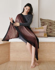 Iris Mink Cashmere Merino Handwoven Scarf