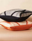 Arc Black Hand Crafted Shibori Print Mulberry Silk Pillow
