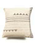 Kora White And Black Handloom Large Square Pillow
