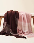 Rosa Plush Maroon Plush Merino Queen Bedspread / Large Throw