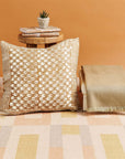 Aari Handwoven Geometric Modern Flat-weave Rug in Calming Hues