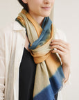Oceana Beige Soft Linen Silk Handloom Scarf