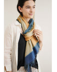 Oceana Beige Soft Linen Silk Handloom Scarf