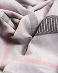 Pewter Gray Stripes Hand Spun Organic Cotton Handloom Throw