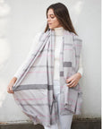 Pewter Gray Stripes Hand Spun Organic Cotton Handloom Throw