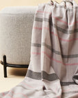 Pewter Gray Stripes Hand Spun Organic Cotton Handloom Throw