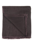 Resin Dark Brown Hand Woven Soft Linen Silk Scarf showcasing its soft texture and elegant design, perfect for all seasons.