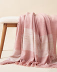 Rosa Plush Maroon Plush Merino Queen Bedspread / Large Throw