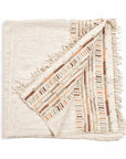 Unah Coral Fully Hand Embroidered Handwoven Organic Cotton Throw