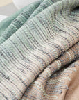 Details of Salvia Green Brown Handwoven Merino Queen Size Bedspread