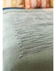 Salvia Green Brown Merino Ombre Handloom Throw