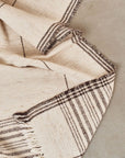 Seytu White Striped Gently Textured Handloom Throw