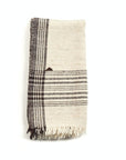 Seytu White Striped Gently Textured Handloom Throw