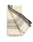 Seytu White Striped Gently Textured Handloom Throw
