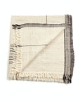 Seytu White Striped Gently Textured Handloom Throw