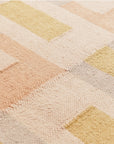 Aari Handwoven Geometric Modern Flat-weave Rug in Calming Hues