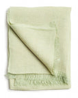 Moss Dark Green Soft Linen Silk Handwoven Modern Artisanal Scarf
