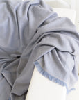 Boro Blue Handwoven Merino Throw