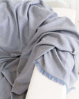 Boro Blue Handwoven Merino Throw