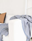 Boro Blue Handwoven Merino Throw