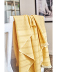Dandelion Yellow Handloom Merino Light Weight Throw
