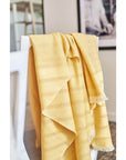 Dandelion Yellow Handloom Merino Light Weight Throw