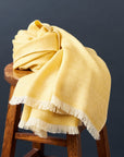 Dandelion Yellow Handloom Merino Light Weight Throw
