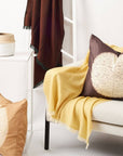 Dandelion Yellow Handloom Merino Light Weight Throw