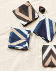 Tisa Indigo Hand Crafted Shibori Print Cotton Table Napkin ( set of 4 )