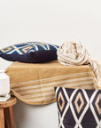 Tisa Black Handcrafted Shibori Print Mulberry Silk Pillow