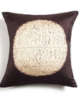 Shunya Black Handcrafted Shibori Print Mulberry Silk Pillow