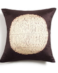 Shunya Gold Handcrafted Shibori Print Mulberry Silk Pillow