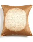 Shunya Gold Handcrafted Shibori Print Mulberry Silk Pillow