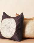 Shunya Black Handcrafted Shibori Print Mulberry Silk Pillow Cover