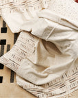 Maze Brown Handwoven Hand Embroidered Organic Cotton Pillow Cover