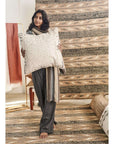 Uneven Arrows Hand Woven Wool Jute Rug In Earthy Hues