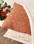 Nira Brown Hand spun Organic Cotton Handloom Pillow