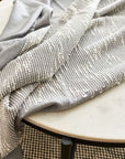 Flo Gray Textured Handloom Merino Throw