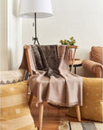 Flo Brown Merino Textured Handloom Throw