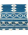 Neel Pure Indigo Handwoven Artisanal Wool Rug