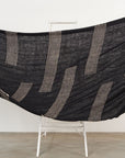 Walnut Black Yak With Hand Knotted Merino Stripes Handloom Throw