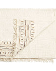 Unah Brown Fully Hand Embroidered Throw Handloom Organic Cotton Throw showing unique design and texture.
